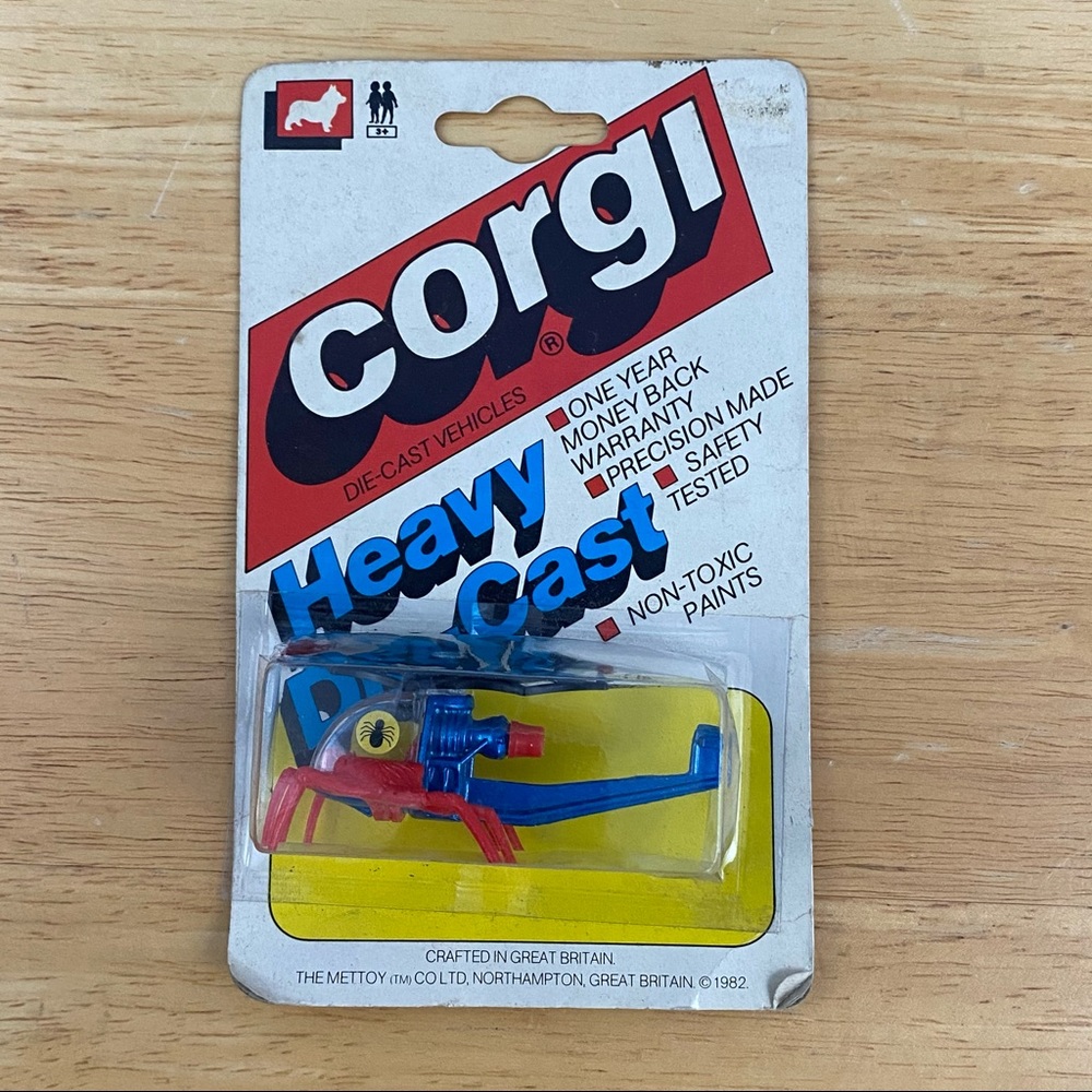 Vintage 1982 Corgi Spider-Man Helicopter